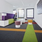 Alfombra Modular Interface, Alfombra Chroma Base colores Charcoal, Lime