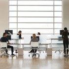 Teknion Desking & Benching Systems, Height Ajustable Bench Navigate