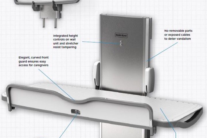 The KB3000-AHL Adult Changing Station. Detalle