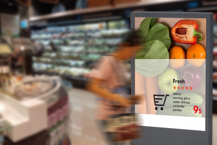 Digital signage en supermercado